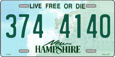 NH license plate 3744140
