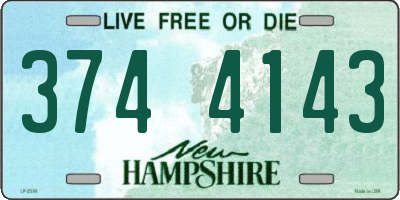 NH license plate 3744143