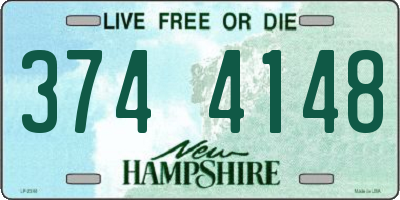 NH license plate 3744148