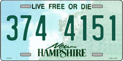 NH license plate 3744151