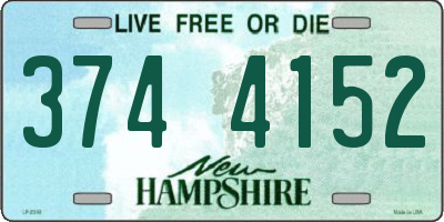 NH license plate 3744152