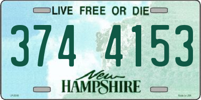 NH license plate 3744153