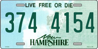 NH license plate 3744154