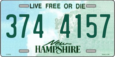 NH license plate 3744157