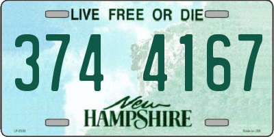 NH license plate 3744167