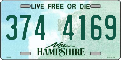 NH license plate 3744169