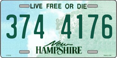 NH license plate 3744176