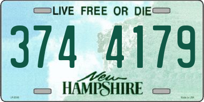 NH license plate 3744179