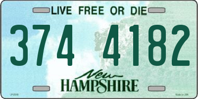 NH license plate 3744182