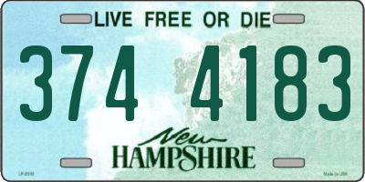 NH license plate 3744183