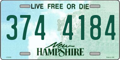 NH license plate 3744184