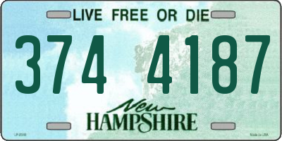 NH license plate 3744187