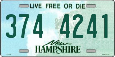 NH license plate 3744241