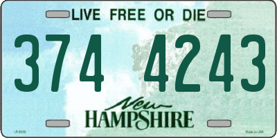NH license plate 3744243