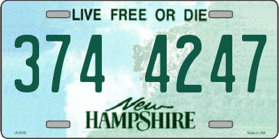NH license plate 3744247