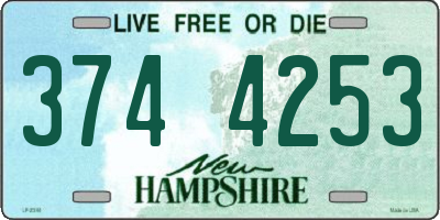 NH license plate 3744253