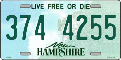 NH license plate 3744255