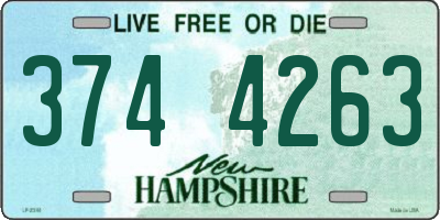 NH license plate 3744263
