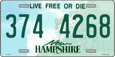 NH license plate 3744268