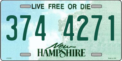 NH license plate 3744271