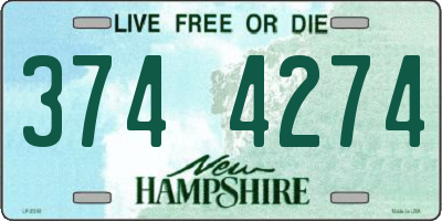 NH license plate 3744274