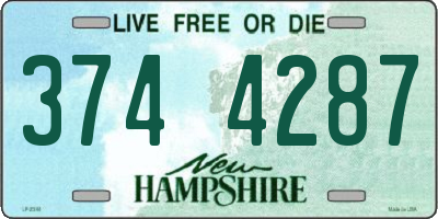 NH license plate 3744287