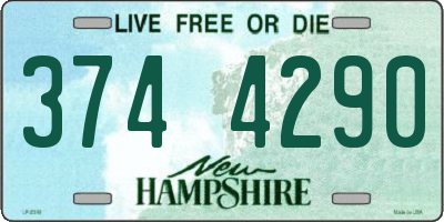 NH license plate 3744290