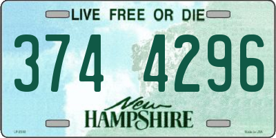 NH license plate 3744296