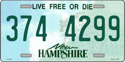NH license plate 3744299