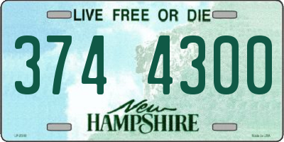 NH license plate 3744300