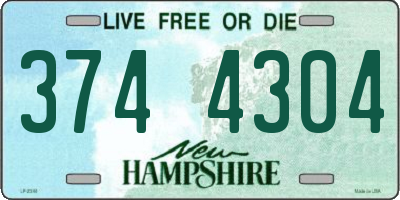 NH license plate 3744304