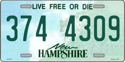 NH license plate 3744309
