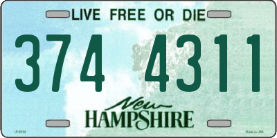 NH license plate 3744311