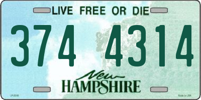 NH license plate 3744314