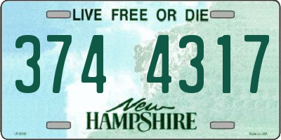 NH license plate 3744317