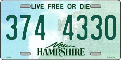 NH license plate 3744330