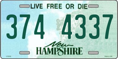 NH license plate 3744337