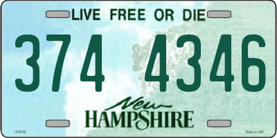 NH license plate 3744346