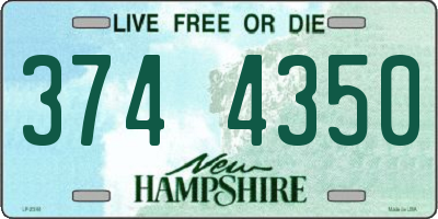 NH license plate 3744350