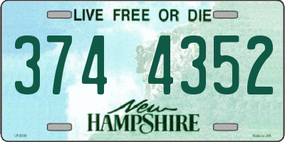 NH license plate 3744352