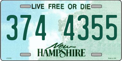 NH license plate 3744355