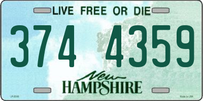 NH license plate 3744359