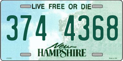 NH license plate 3744368