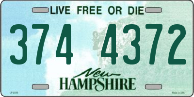 NH license plate 3744372