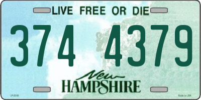 NH license plate 3744379