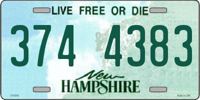 NH license plate 3744383
