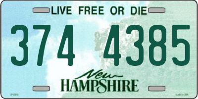 NH license plate 3744385