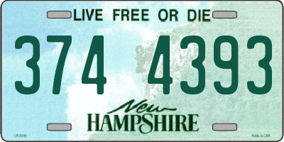 NH license plate 3744393