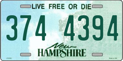 NH license plate 3744394