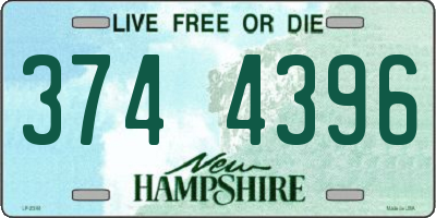 NH license plate 3744396